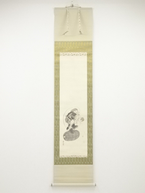JAPANESE HANGING SCROLL / HAND PAINTED / DAIKOKU GOD